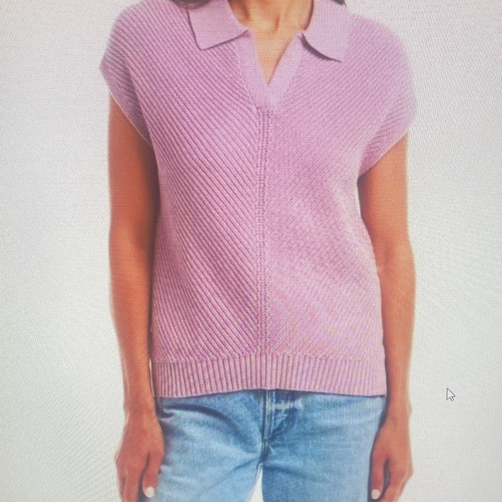 Weatherproof Vintage Women's Cotton Cap Sleeve Sweater Top M